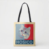 Hosico - Red Blue Illustration Tote Bag (Voorkant)