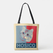 Hosico - Red Blue Illustration Tote Bag (Achterkant)