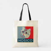 Hosico - Red Blue Illustration Tote Bag (Achterkant)