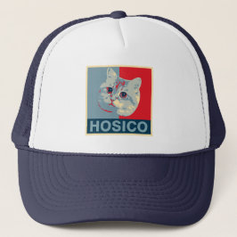 Hosico - Red Blue Illustration Trucker Pet