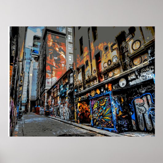 Hosier Lane's Street Art en Graffiti - Melbourne Poster (Voorkant)