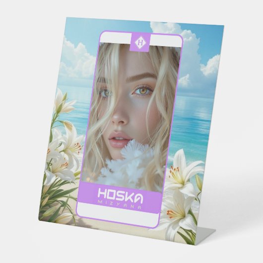 HOSKA RECLAMEBORD MET VOETSTUK (Voorkant)