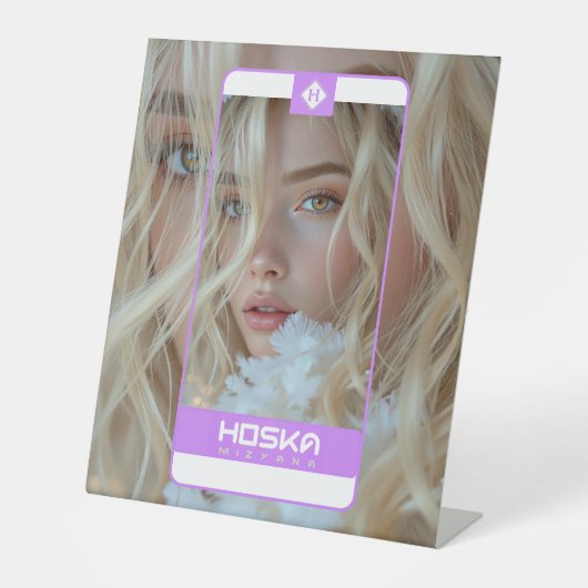 HOSKA RECLAMEBORD MET VOETSTUK (Voorkant)