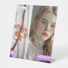 HOSKA RECLAMEBORD MET VOETSTUK