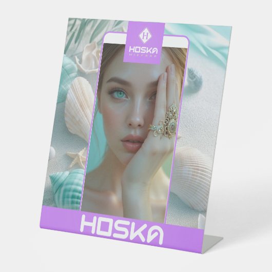 HOSKA RECLAMEBORD MET VOETSTUK (Voorkant)