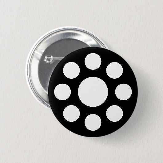 Hosokawa ster ronde button 5,7 cm (Voorkant /achterkant)