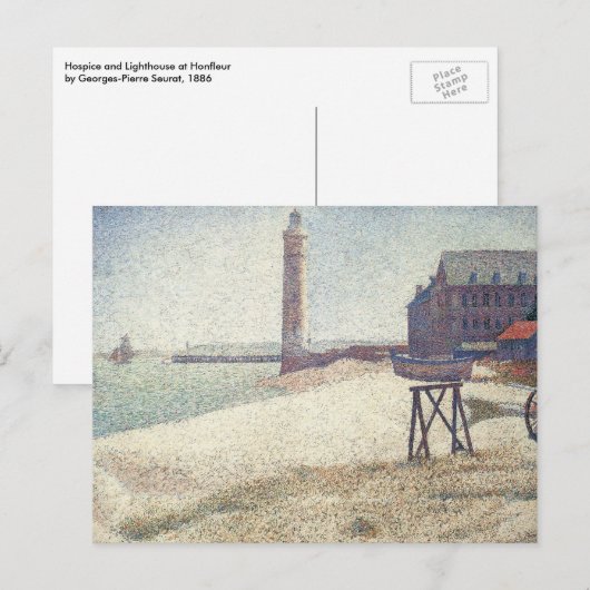 Hospice and Lighthouse, Honfleur van Georges Seura Briefkaart (Voorkant / Achterkant)