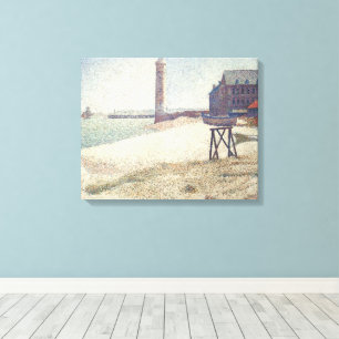 Hospice and Lighthouse, Honfleur van Georges Seura Canvas Afdruk
