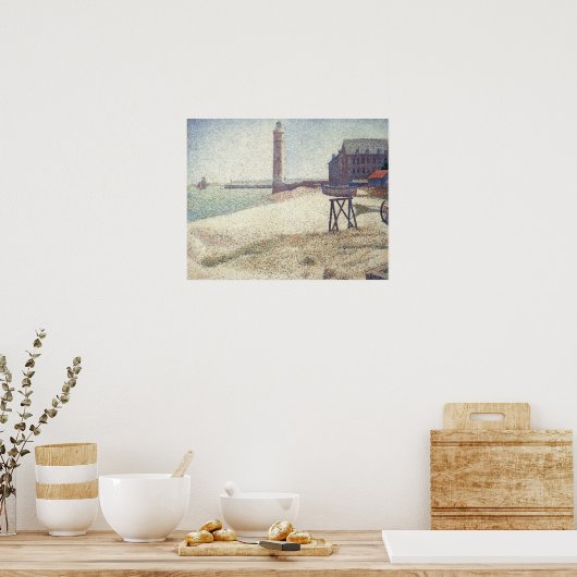 Hospice and Lighthouse, Honfleur van Georges Seura Poster (Keuken)