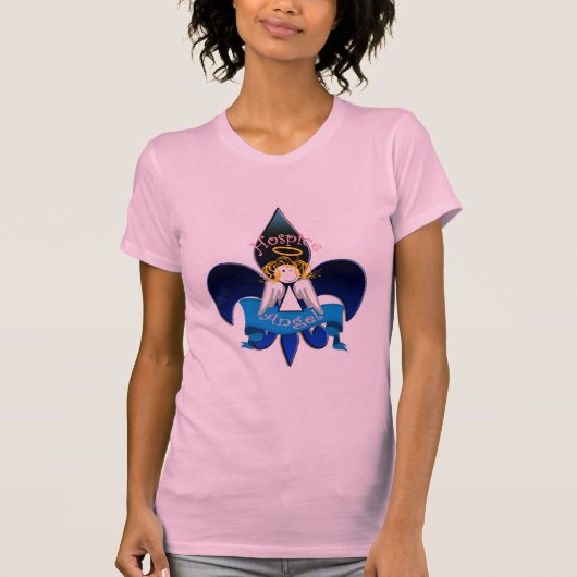 Hospice Angel Fleur de lis T-shirt (Voorkant)