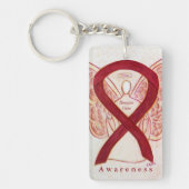 Hospice Care Angel Awareness Ribbon Sleutelhanger (Voorkant)