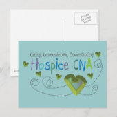 Hospice CNA Green Hearts Briefkaart (Voorkant / Achterkant)