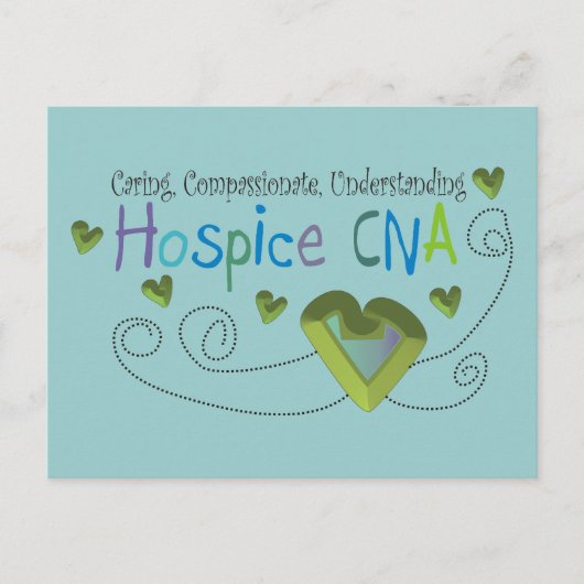 Hospice CNA Green Hearts Briefkaart (Voorkant)