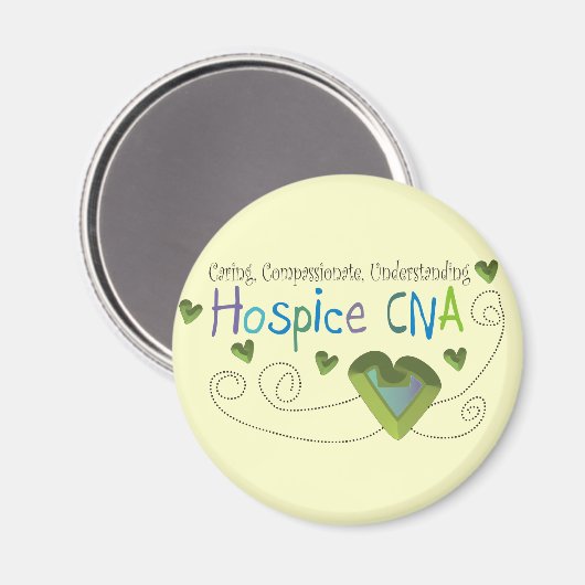 Hospice CNA Green Hearts Magneet (Voorkant / Achterkant)