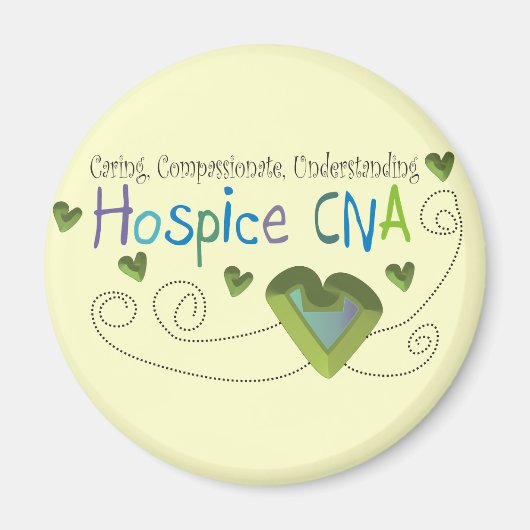 Hospice CNA Green Hearts Magneet (Voorkant)