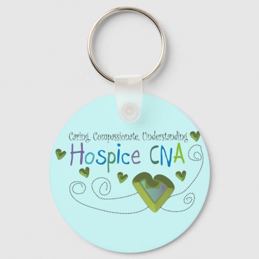 Hospice CNA Green Hearts Sleutelhanger (Voorkant)
