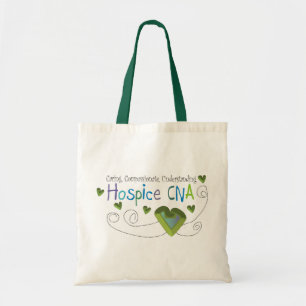 Hospice CNA Green Hearts Tote Bag