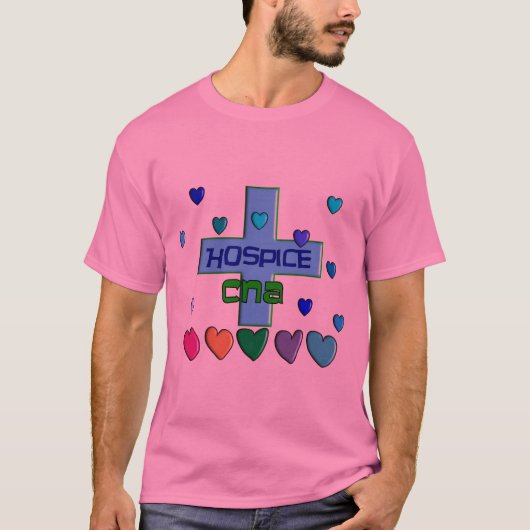 Hospice CNA Multi Hearts Design T-shirt (Voorkant)