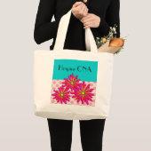 Hospice CNA Verpleegkundig Assistent Floral Grote Tote Bag (Voorkant (product))