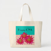 Hospice CNA Verpleegkundig Assistent Floral Grote Tote Bag (Voorkant)