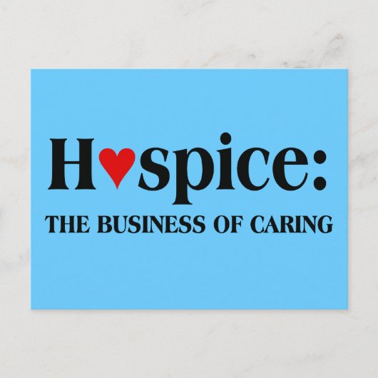 Hospice is een zaak van zorg voor anderen briefkaart (Voorkant)