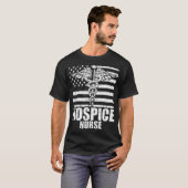 Hospice Nurse American Flag T-shirt (Voorkant volledig)
