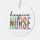 Hospice Nurse Cheetah typografie Keramisch Ornament (Links)