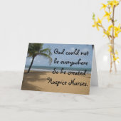 Hospice Nurse Christelijk Wenskaart Kaart (Gele Bloem)