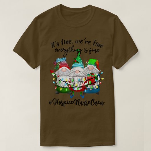 Hospice Nurse Crew's Fine Hospice Nurse Christma T-shirt (Design voorkant)