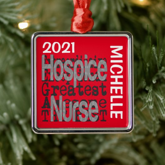Hospice Nurse Extraordinaire CUSTOM Metalen Ornament (Boom)