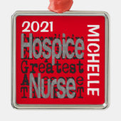 Hospice Nurse Extraordinaire CUSTOM Metalen Ornament (Voorkant)