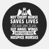 Hospice Nurse Quote Ronde Sticker (Voorkant)