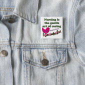 Hospice Nurse Vierkante Button 5,1 Cm (In situ)