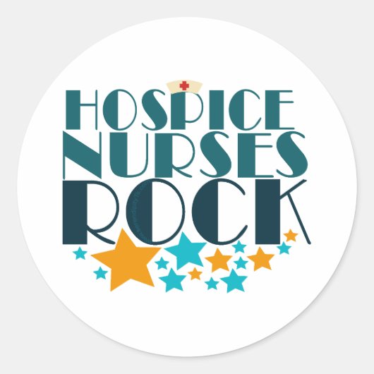 Hospice Nurses Rock Ronde Sticker (Voorkant)