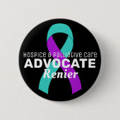Hospice & Palliative Care Advocate Black Button (Voorkant)