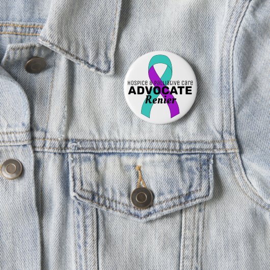 Hospice & Palliative Care Advocate White Button (In situ)