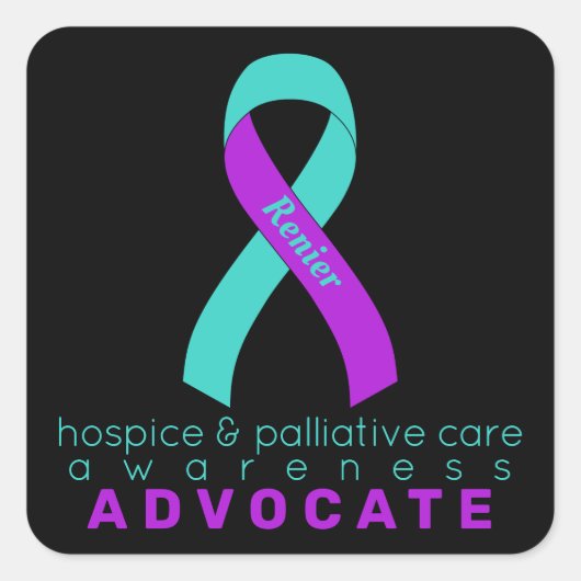 Hospice & Palliative Care Advocate White Square Vierkante Sticker (Voorkant)