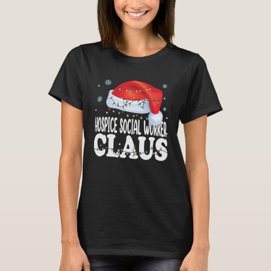 Hospice Social Worker Claus Christmas  Matching Co T-shirt (Voorkant)