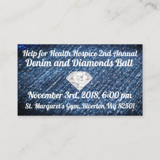 Hospice Ticket Denim en Diamonds