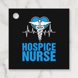 Hospice verpleegkundige hoofdharten logo design ca bedankjes labels