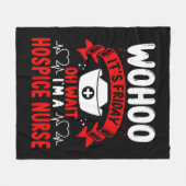 Hospice Verpleegkundige Squad Stethoscoop Hospice Fleece Deken (Voorkant (Horizontaal))