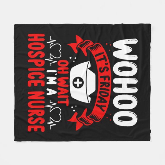 Hospice Verpleegkundige Squad Stethoscoop Hospice  Fleece Deken (Voorkant (Horizontaal))