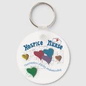 Hospice Verpleegkundigen Meerkleurig hart Sleutelhanger (Voorkant)
