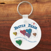 Hospice Verpleegkundigen Meerkleurig hart Sleutelhanger (Voorkant)