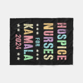 Hospice verpleegkundigen voor Kamala Harris 2024 z Fleece Deken (Voorkant (Horizontaal))