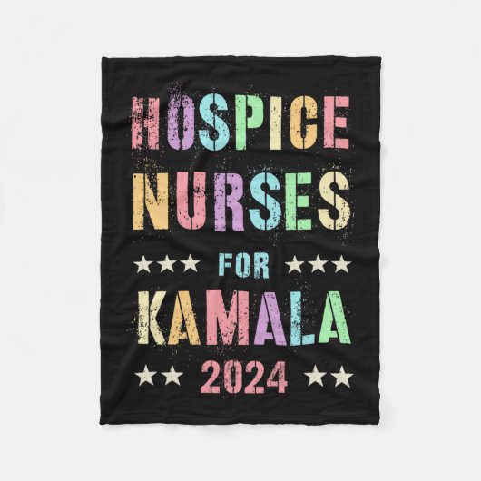 Hospice verpleegkundigen voor Kamala Harris 2024 z Fleece Deken (Voorkant)