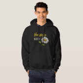 Hospice Verpleegster Bloemendesign Hoodie (Voorkant volledig)