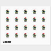 Hospice Verpleegster Dinosaurus Ronde Sticker (Vel)