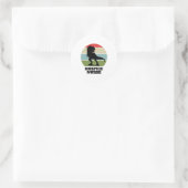 Hospice Verpleegster Dinosaurus Ronde Sticker (Tas)