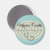 Hospice Verpleegster "Waardigheid Zorg Compassie" Magneet (Voorkant / Achterkant)
